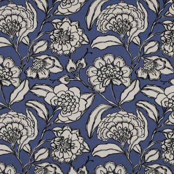 Canvas Baumwolle - Blue Flowers | Meterware